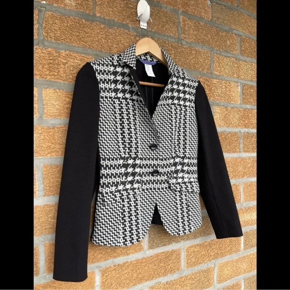 Les Copains Women's 2 Button Plaid Tartan
Wool Blend Blazer XS - Picture 5 of 11